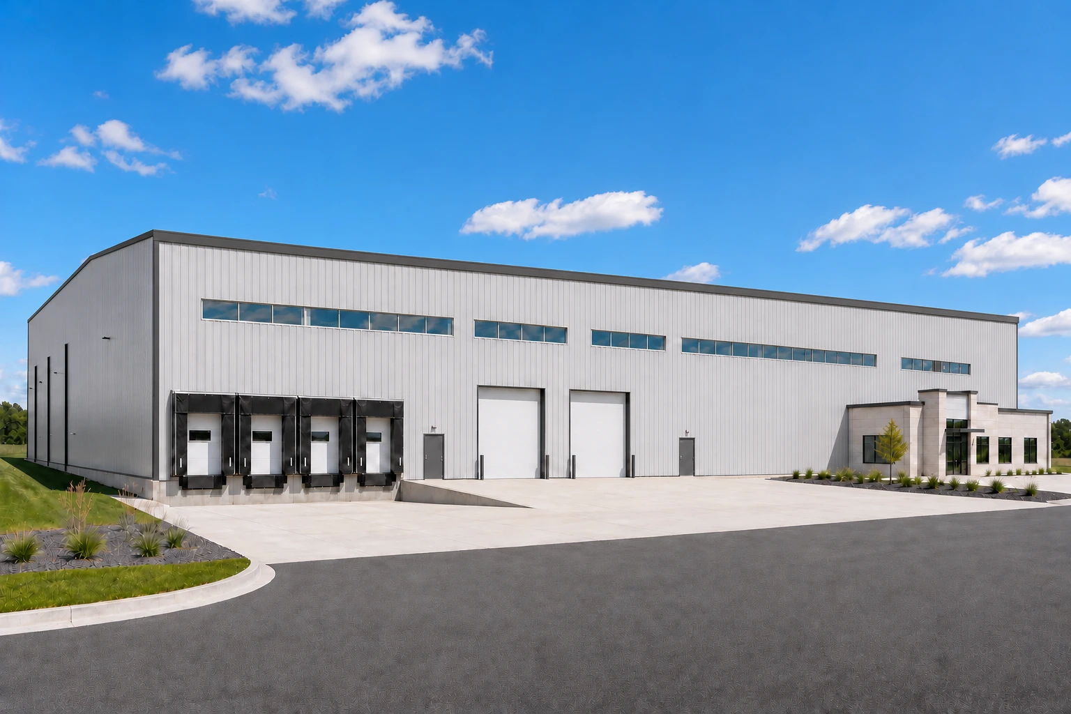 Conceptual 50,000 square foot Butler building